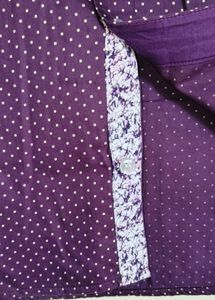 PURPLE SHIRT FOR MENS WITH WHITE DOTTED DESING