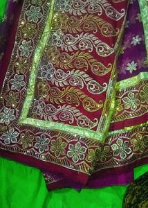 Heavy Bridal Wear  Saree..with Golden Zari Work...
