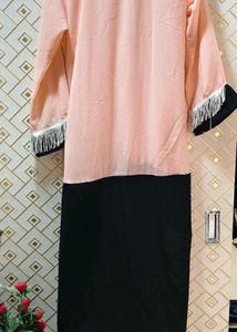 Burkha Pink And Black Clour