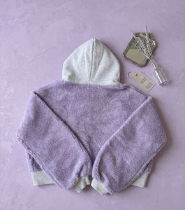 Cozy Purple Fleece Zip-Up Hoodie