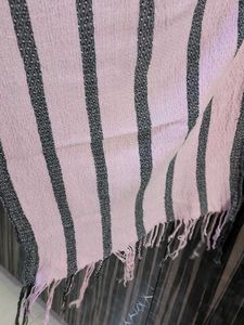Striped Shawl with Fringe