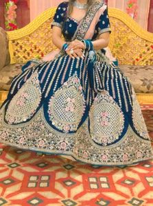 Designer Navy Blue Lehenga Choli