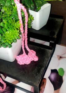 Boho Pink Macrame ribbon
