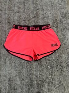 Everlast Neon Pink athletic Shorts - Black Waistba