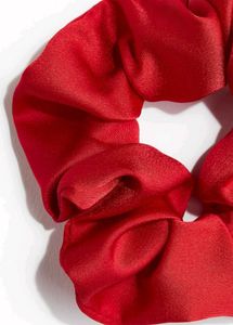 Solid red hair tie scrunchie ♥️