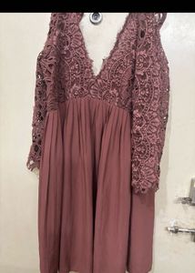 Lace Detail Mini Dress