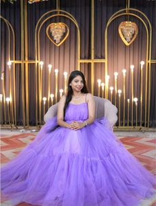 Stunning Purple Tiered Gown