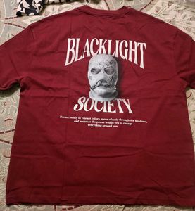 Shein Maroon T-Shirt