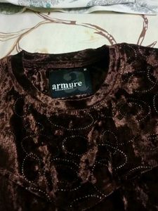 Sparkly Velvet Long Sleeve Top