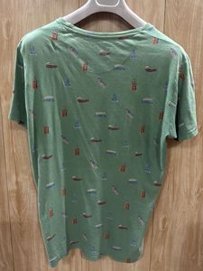 People Men's Green Printed T-Shirt