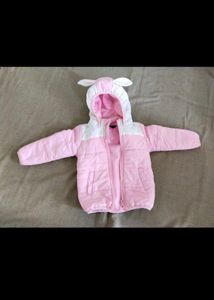 Frendz Kids Pink Bunny Puffer Jacket