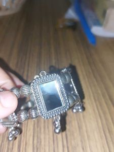 Silver Tone Bracelet with Mirror Detail