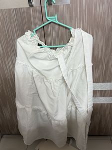 White Tiered Ruffle Dress