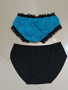 Lace Trim Panties Set