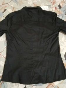 Allen Solly Classic Black Button-Up Shirt