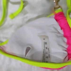 Hot Pink &amp; Neon Bikini Top
