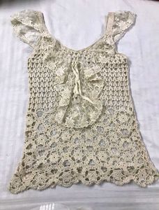 Chic Boho Lace trim Crochet Top🍥🍦