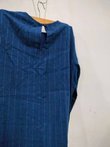 Biba Blue Striped Kurta