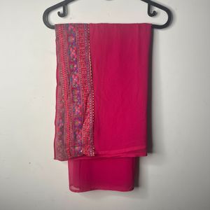 Pink Printed Kurta with dupatta