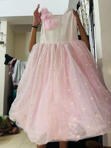Pink Tulle Flower Gown kids