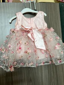 Girls Pink Butterfly Dress
