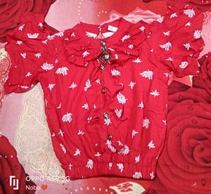 Trendy Tops Combo: Red Polka Dot &amp; Floral Print