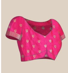 Banarasi Silk Pink Jacquard Saree With Blouse