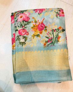 beautiful trending new saree woth blouse piece