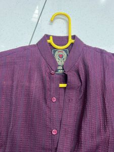 14 years Boy’s Maroon Kurta Set with Jacket
