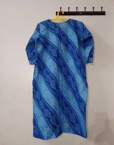 Blue printed kurta set with dupatta ✨