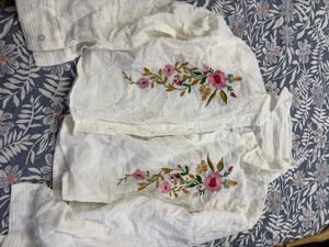 Embroidered White Kurta