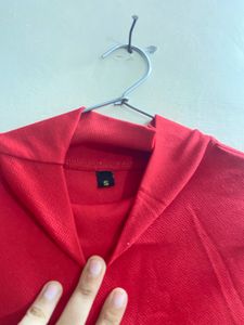 Red Body Fitted Comfy Top
