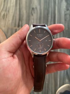 Timex Men's Watch Brown Leather Strap