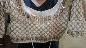Embellished Cream Blouse