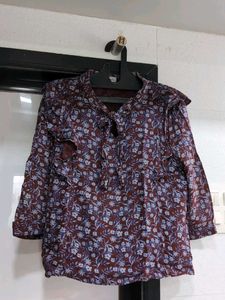 Chic Floral Print Top