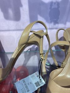 Stylish Beige Block Heels