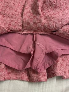 sparkly Pink Pleated Mini Skirt