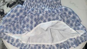 Boho Patterned Smocked Mini Skirt