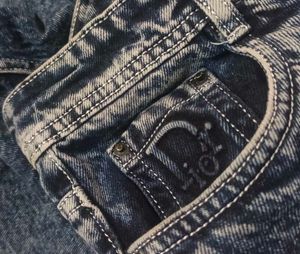 Acid Wash High-Waisted Jeans