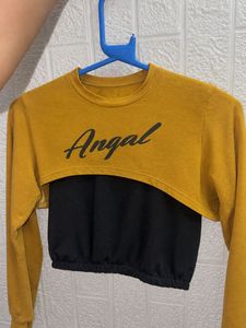 Women's Yellow cute Layered Top