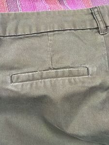 H&amp;M Olive Green Distressed Pants