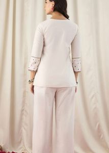 Elegant Embroidered Kurta &amp; Palazzo Set