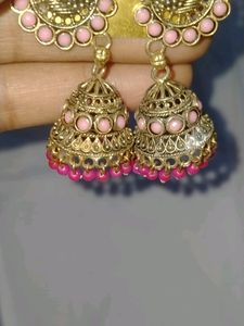 Pink Jhumka
