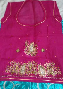 Stunning Teal &amp; Magenta Rajputi Dress