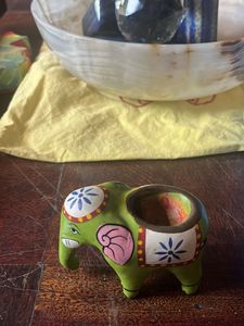 Diwali - Thai  Handcrafted Elephant candle holder