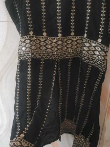Black Sequined Ethnic Blouse