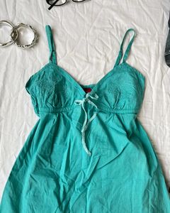 Y2k coquette ribbon top