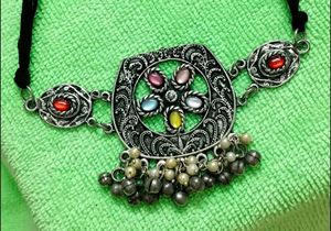 New Unused Oxidised Jewel Set