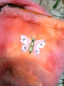 Fuzzy Butterfly Mini Bag