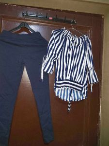 Striped Top & Leggings Set